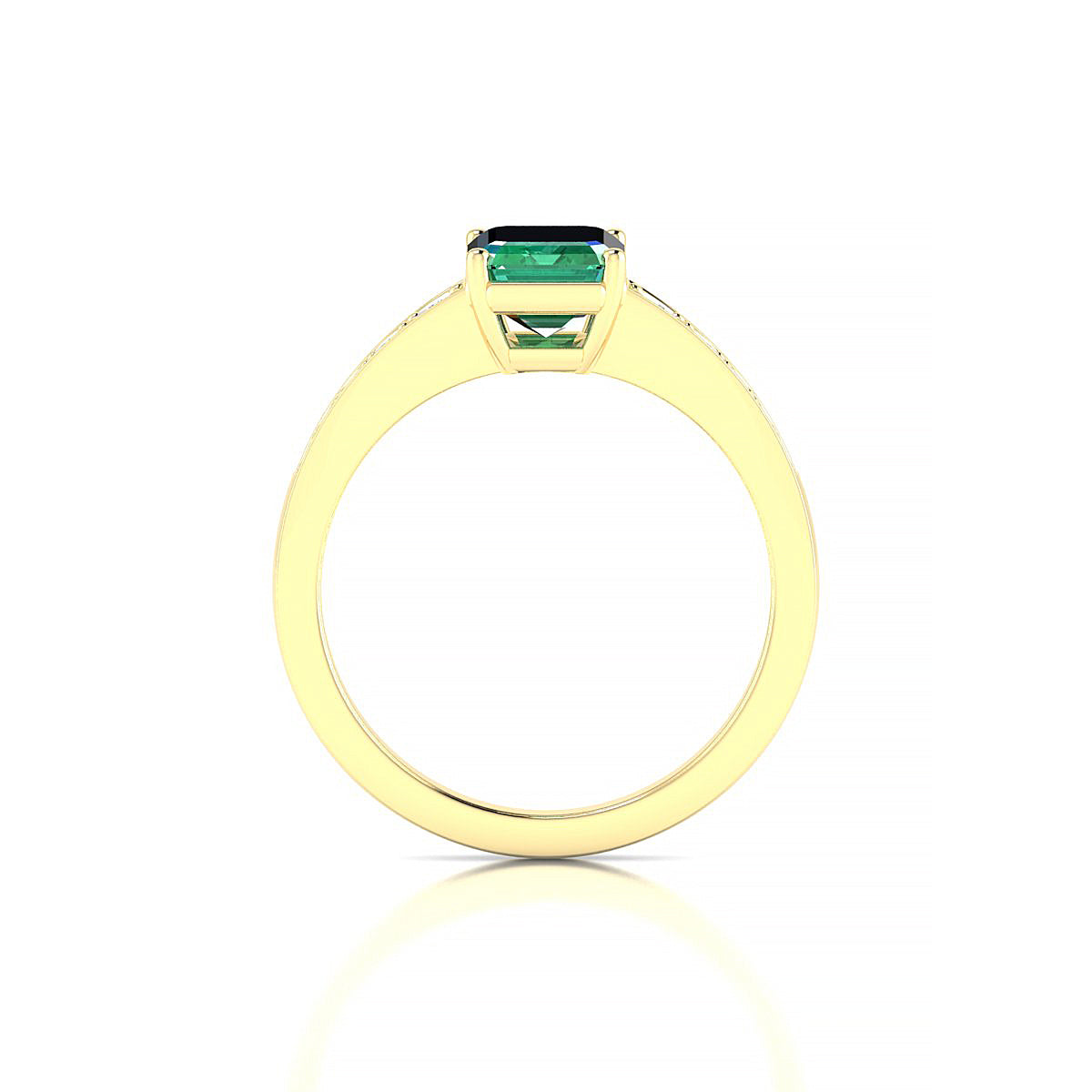 Prosperity | 18k Yellow Gold 8 x 6 mm Emerald Emerald Ring