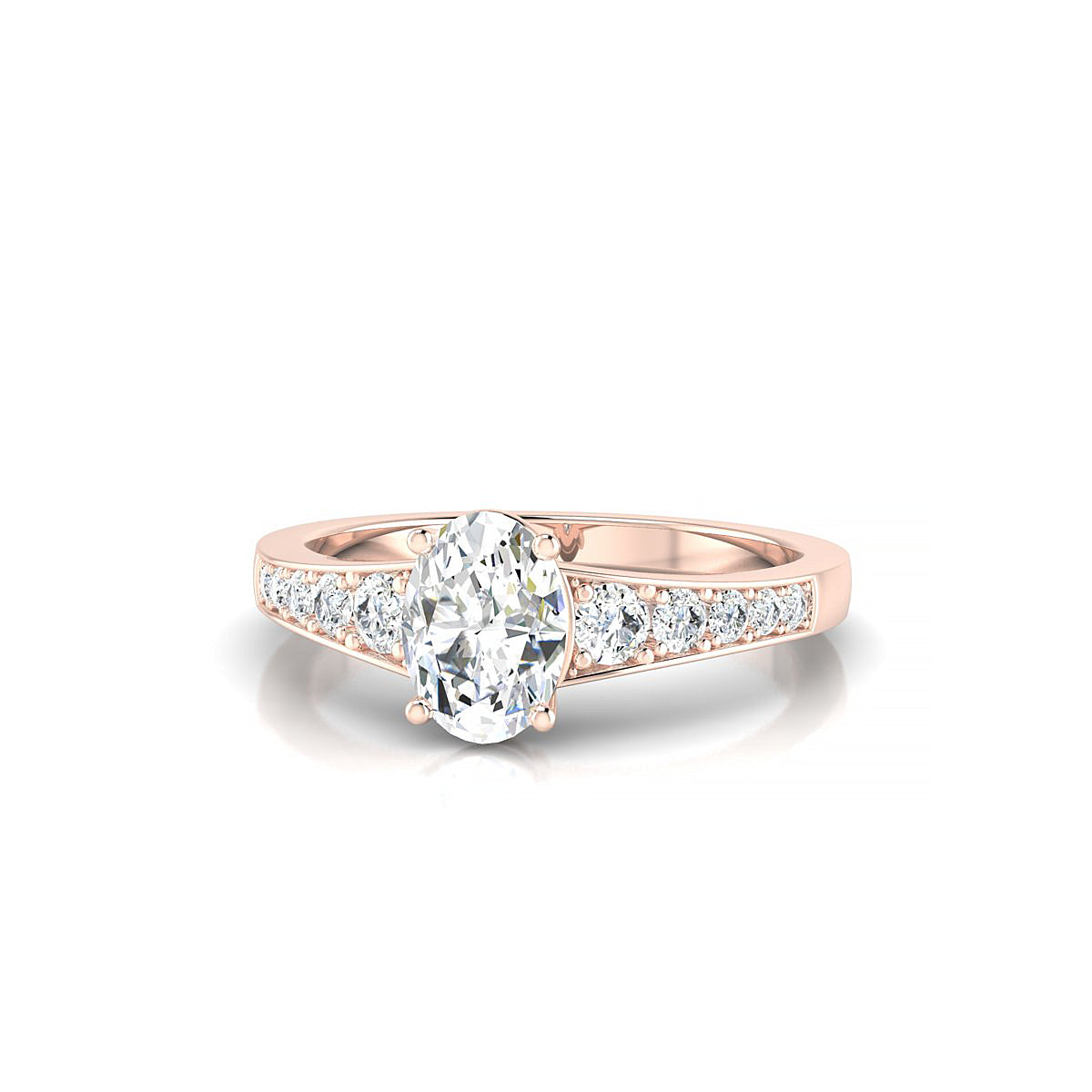 Prosperity | 18k Rose Gold 7 x 5 mm Oval Diamond Ring