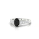 Prosperity | Bague Diamant Noir Ovale