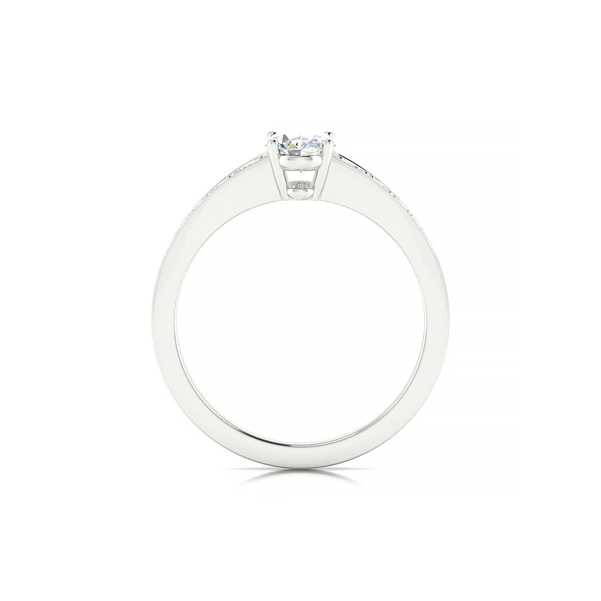Prosperity | 18k White Gold 7 x 5 mm Oval Diamond Ring