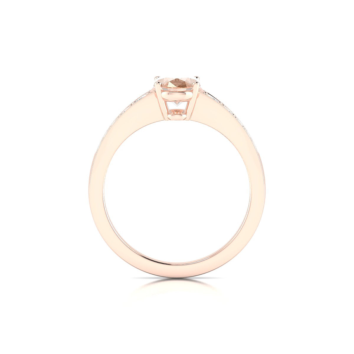 Prosperity | 18k Rose Gold 8 x 6 mm Oval Morganite Ring