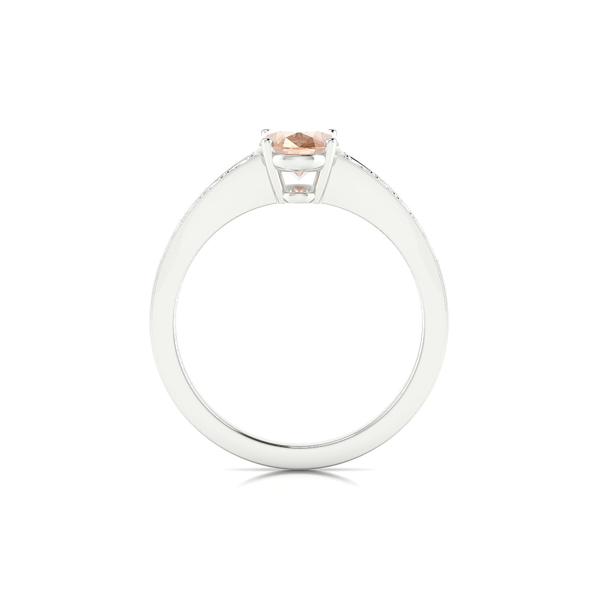Prosperity | 18k White Gold 8 x 6 mm Oval Morganite Ring
