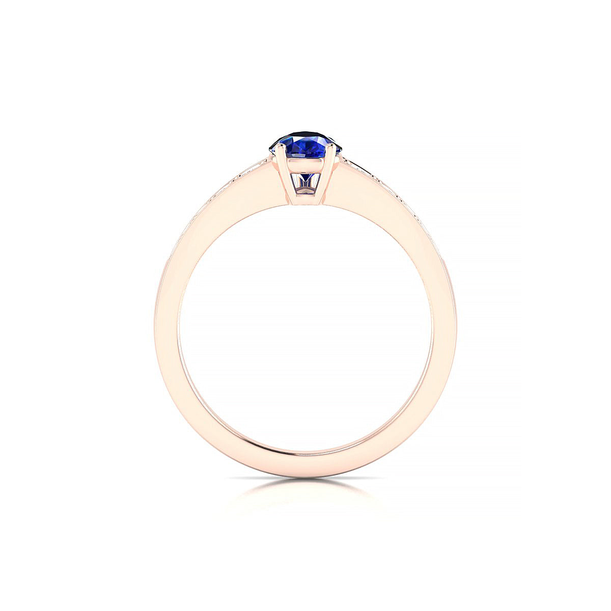 Prosperity | 18k Rose Gold 7 x 5 mm Pear Sapphire Ring