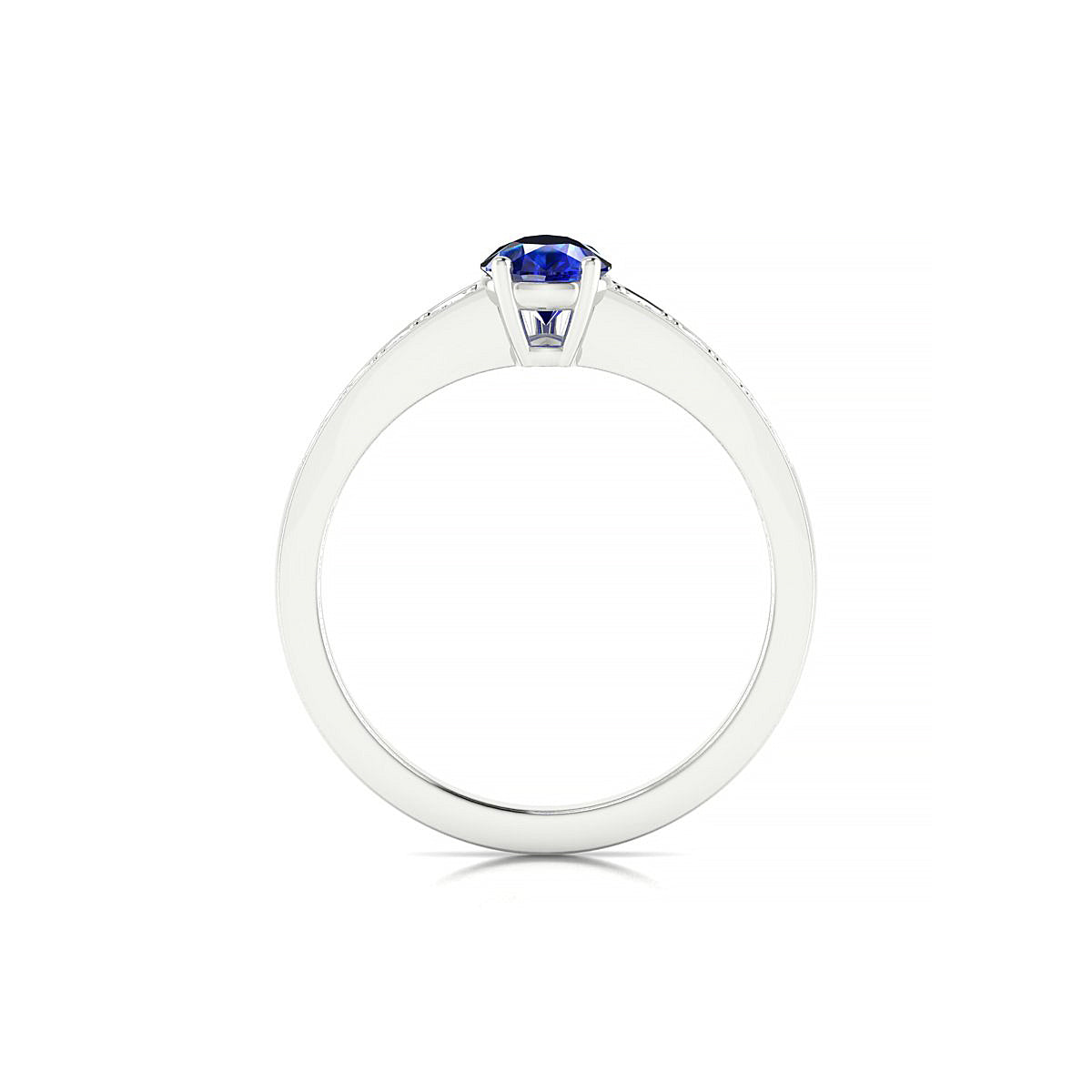 Prosperity | 18k White Gold 7 x 5 mm Pear Sapphire Ring