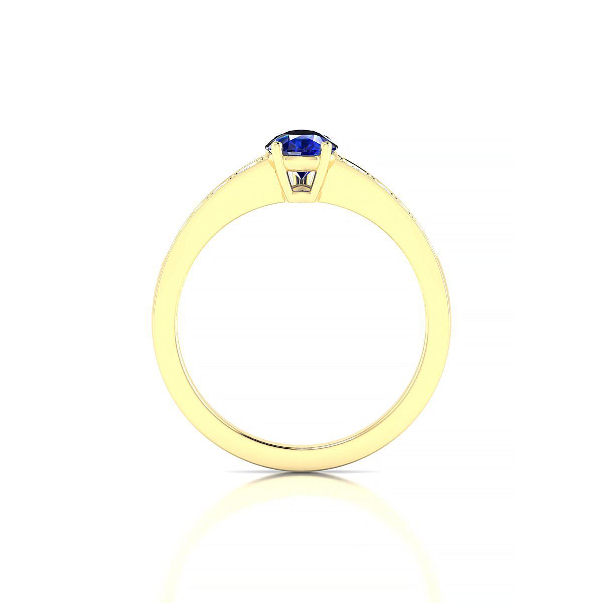 Prosperity | 18k Yellow Gold 7 x 5 mm Pear Sapphire Ring