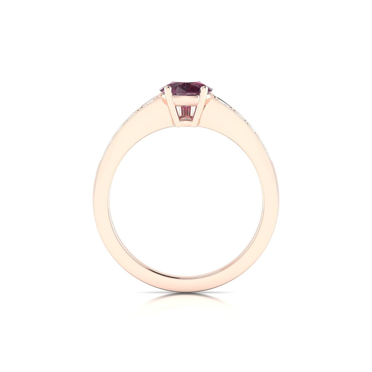 Prosperity | 18k Rose Gold 8 x 6 mm Pear Rhodolite Ring