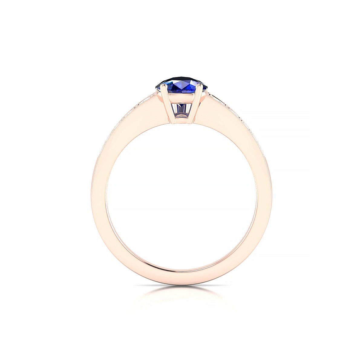 Prosperity | 18k Rose Gold 8 x 6 mm Pear Sapphire Ring