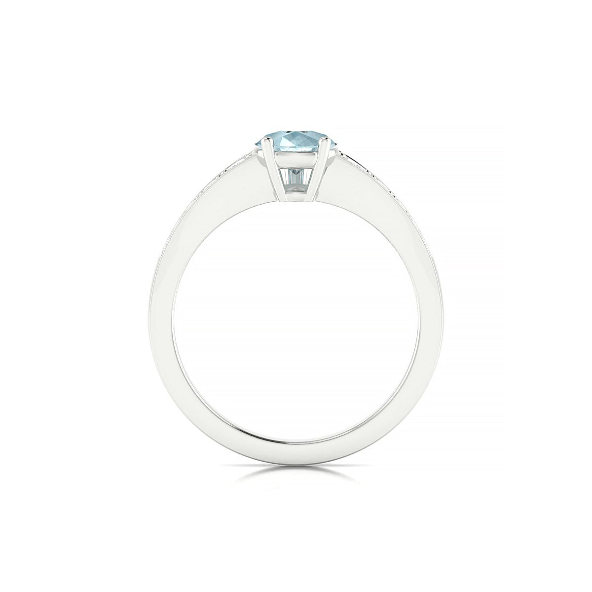 Prosperity | 18k White Gold 8 x 6 mm Pear Aquamarine Ring