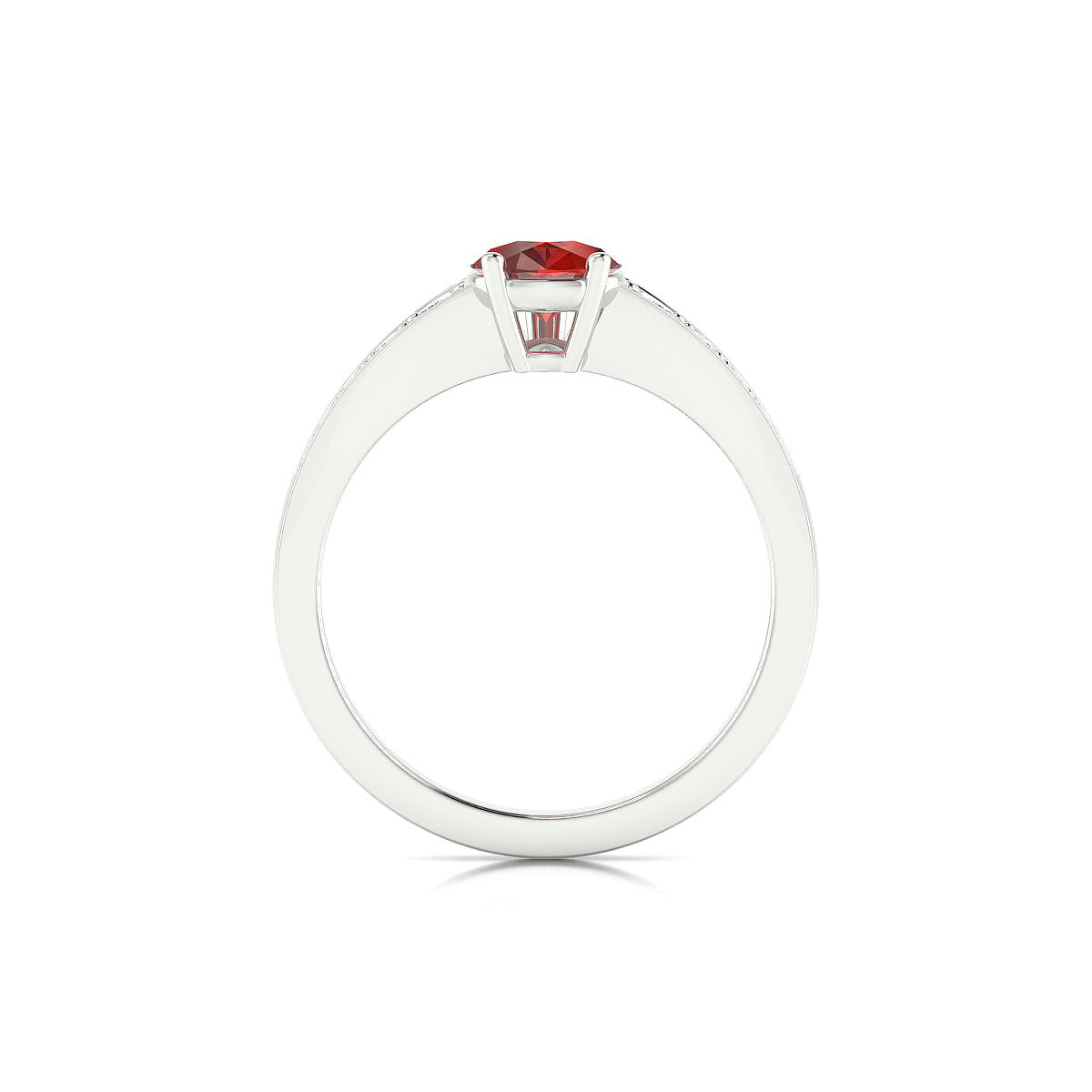 Prosperity | 18k White Gold 8 x 6 mm Pear Garnet Ring