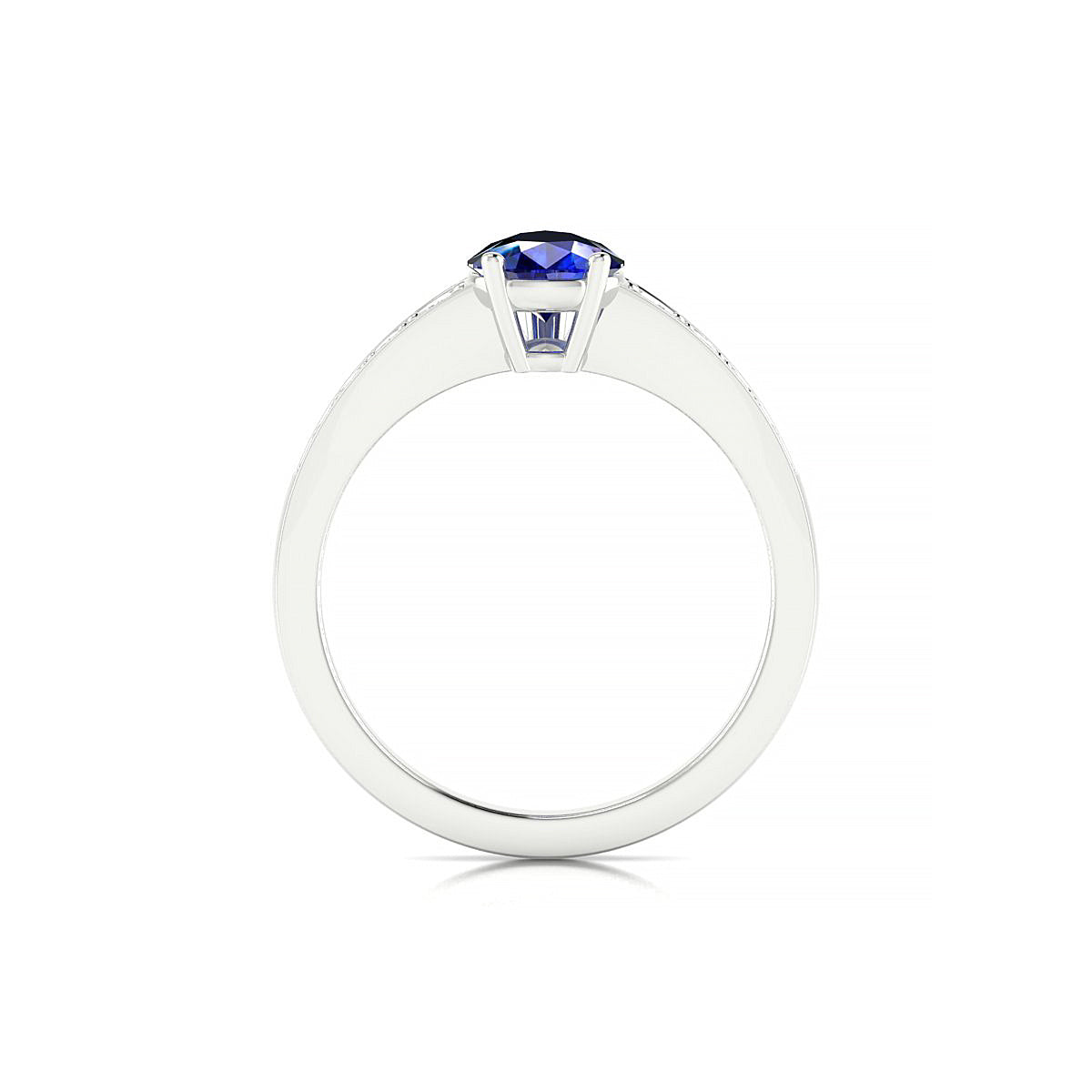 Prosperity | 18k White Gold 8 x 6 mm Pear Sapphire Ring
