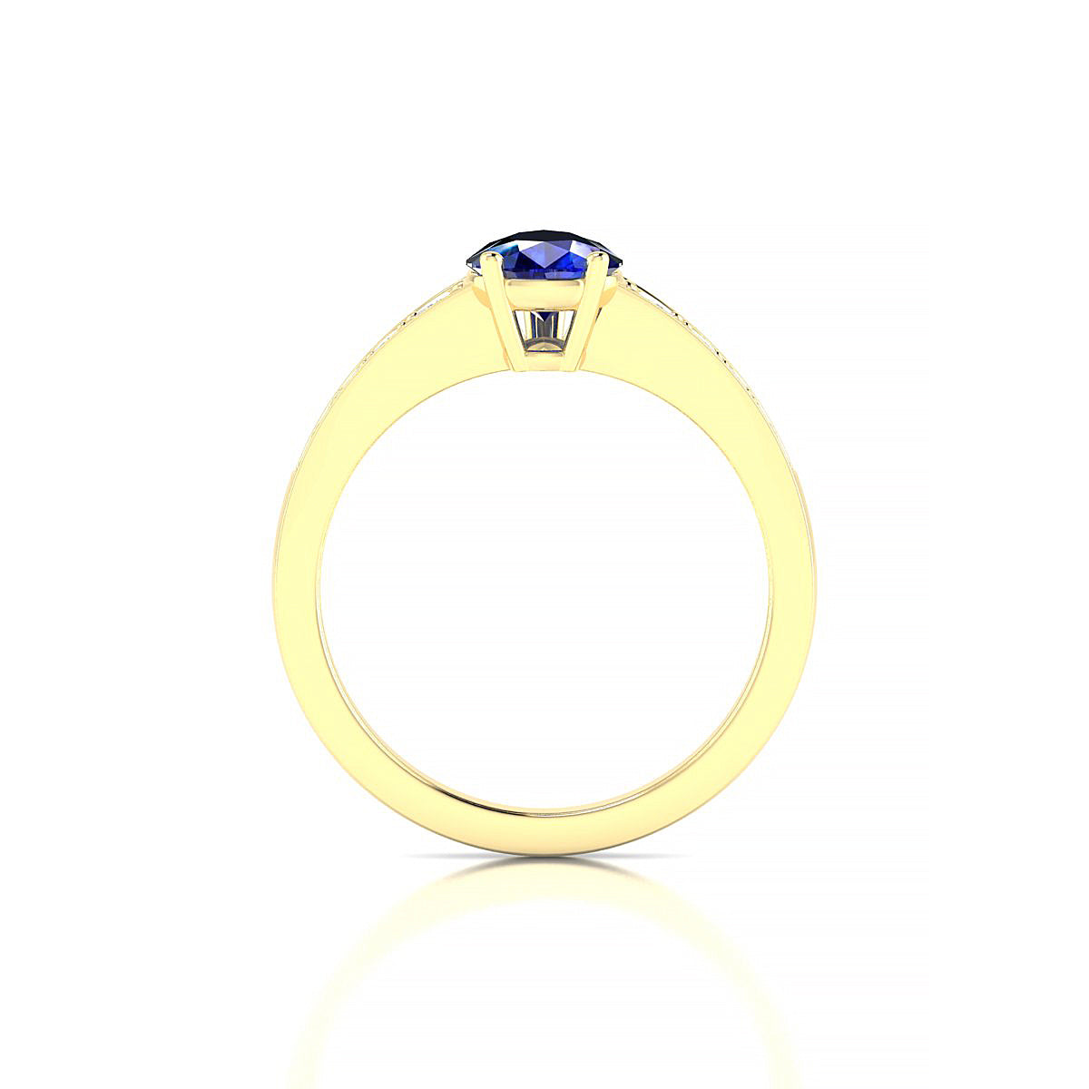 Prosperity | 18k Yellow Gold 8 x 6 mm Pear Sapphire Ring
