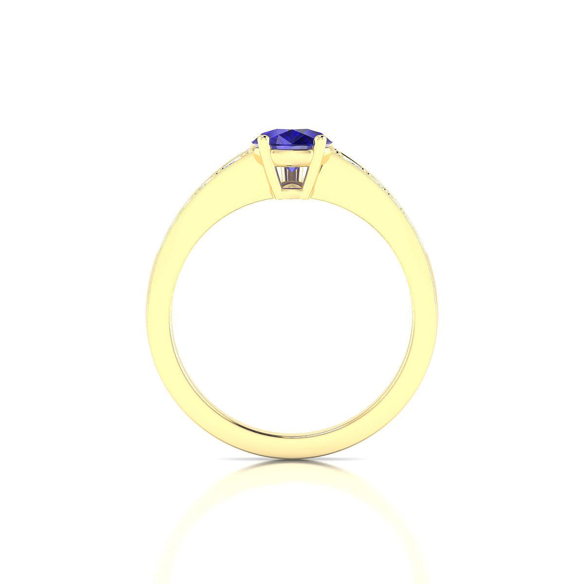 Prosperity | 18k Yellow Gold 8 x 6 mm Pear Tanzanite Ring