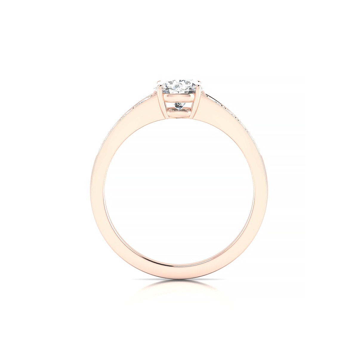 Prosperity | 18k Rose Gold 5.7 mm Round Diamond Ring