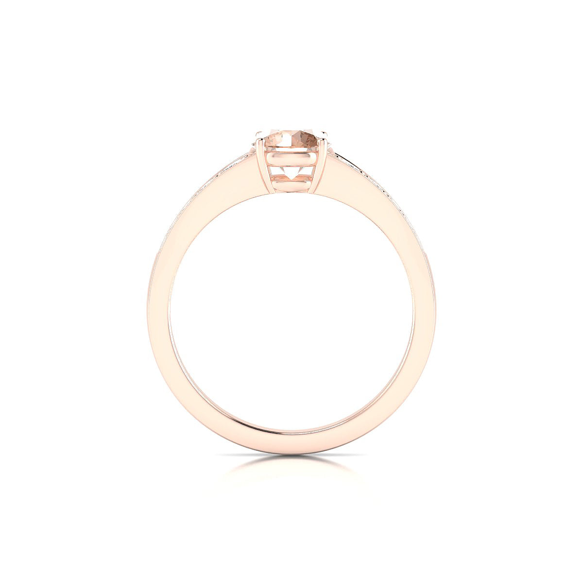 Prosperity | 18k Rose Gold 6 mm Round Morganite Ring