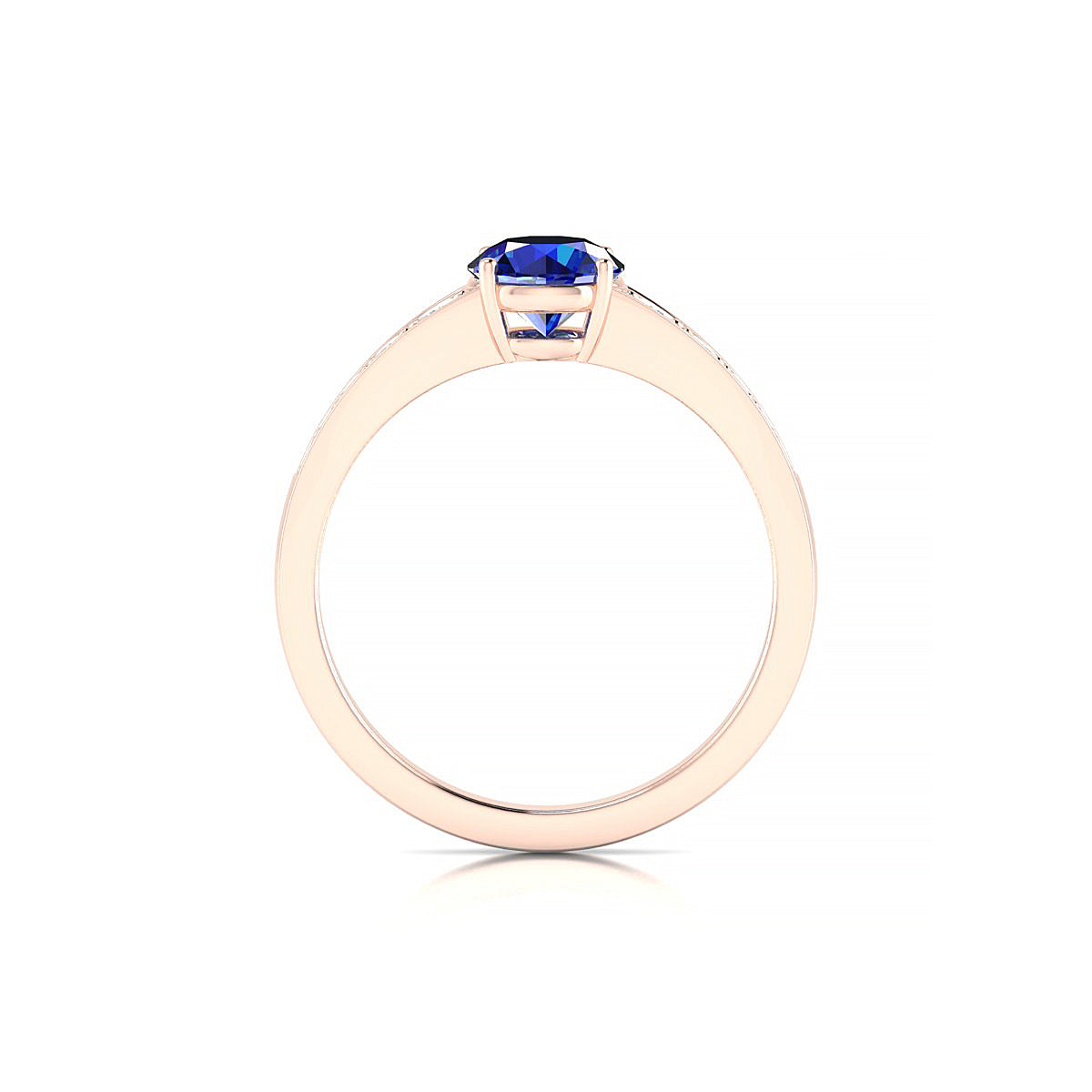Prosperity | 18k Rose Gold 6 mm Round Sapphire Ring