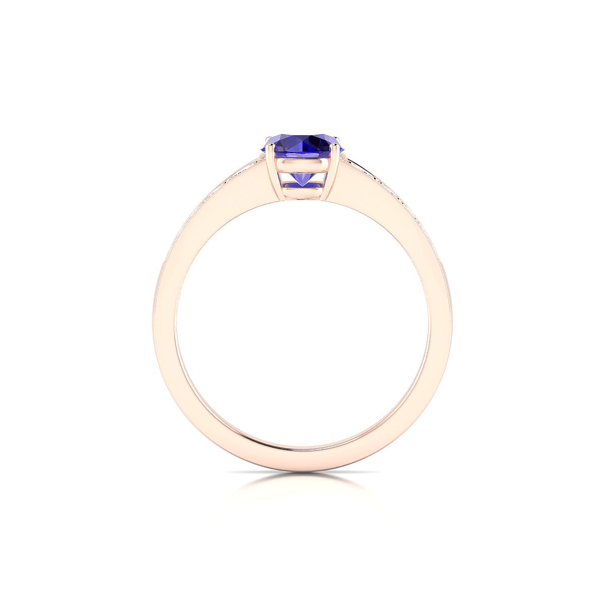 Prosperity | 18k Rose Gold 6 mm Round Tanzanite Ring