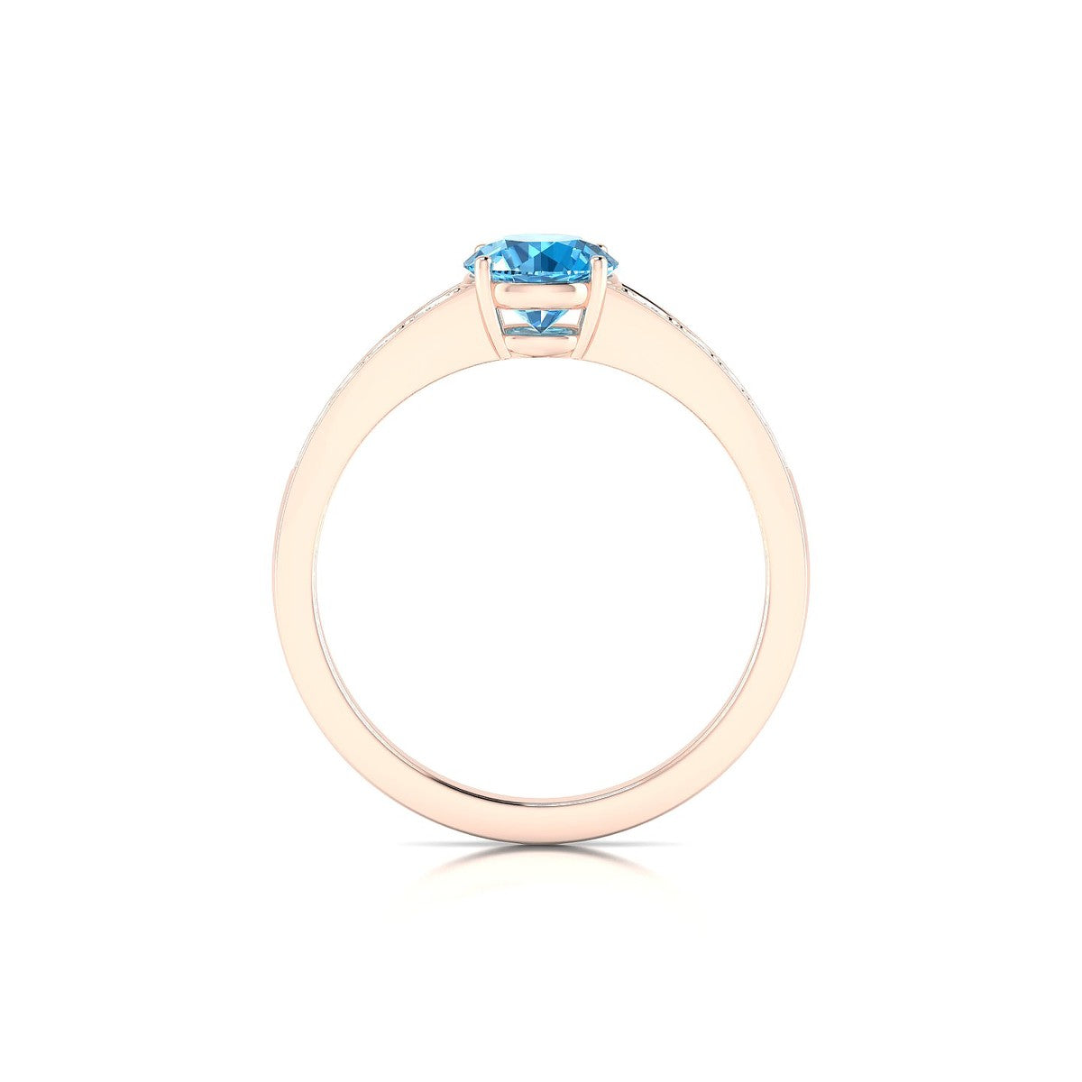 Prosperity | 18k Rose Gold 6 mm Round Topaz Ring