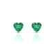 Radiance | Heart Emerald Earrings