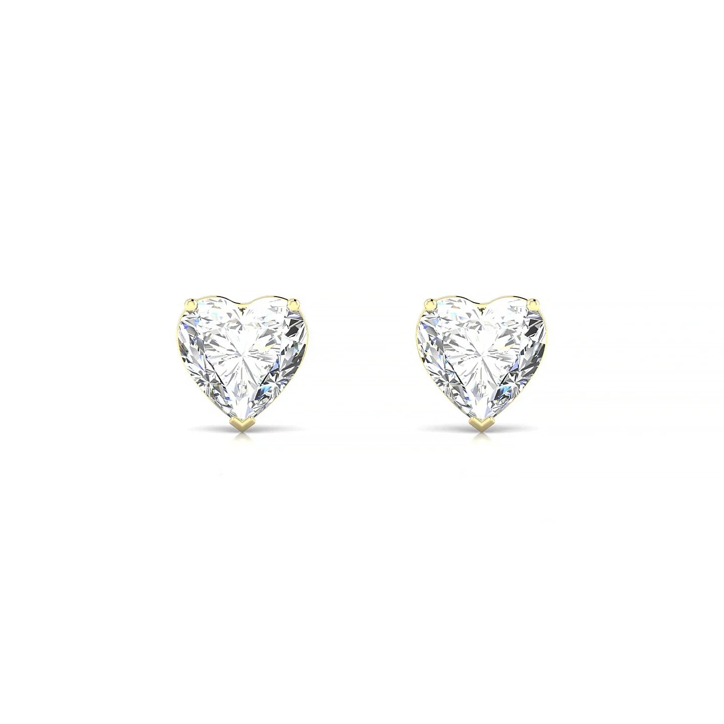 Radiance | 18k Yellow Gold 5.5 mm Heart Diamond Earrings