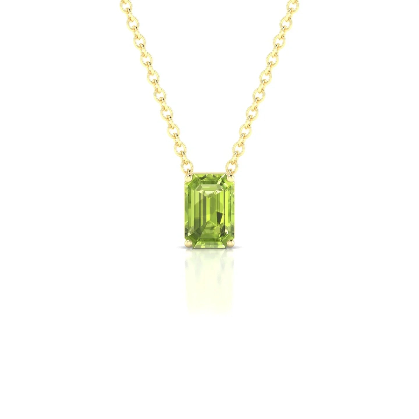 Radiance | 18k Yellow Gold 6 x 4 mm Emerald Peridot Pendant