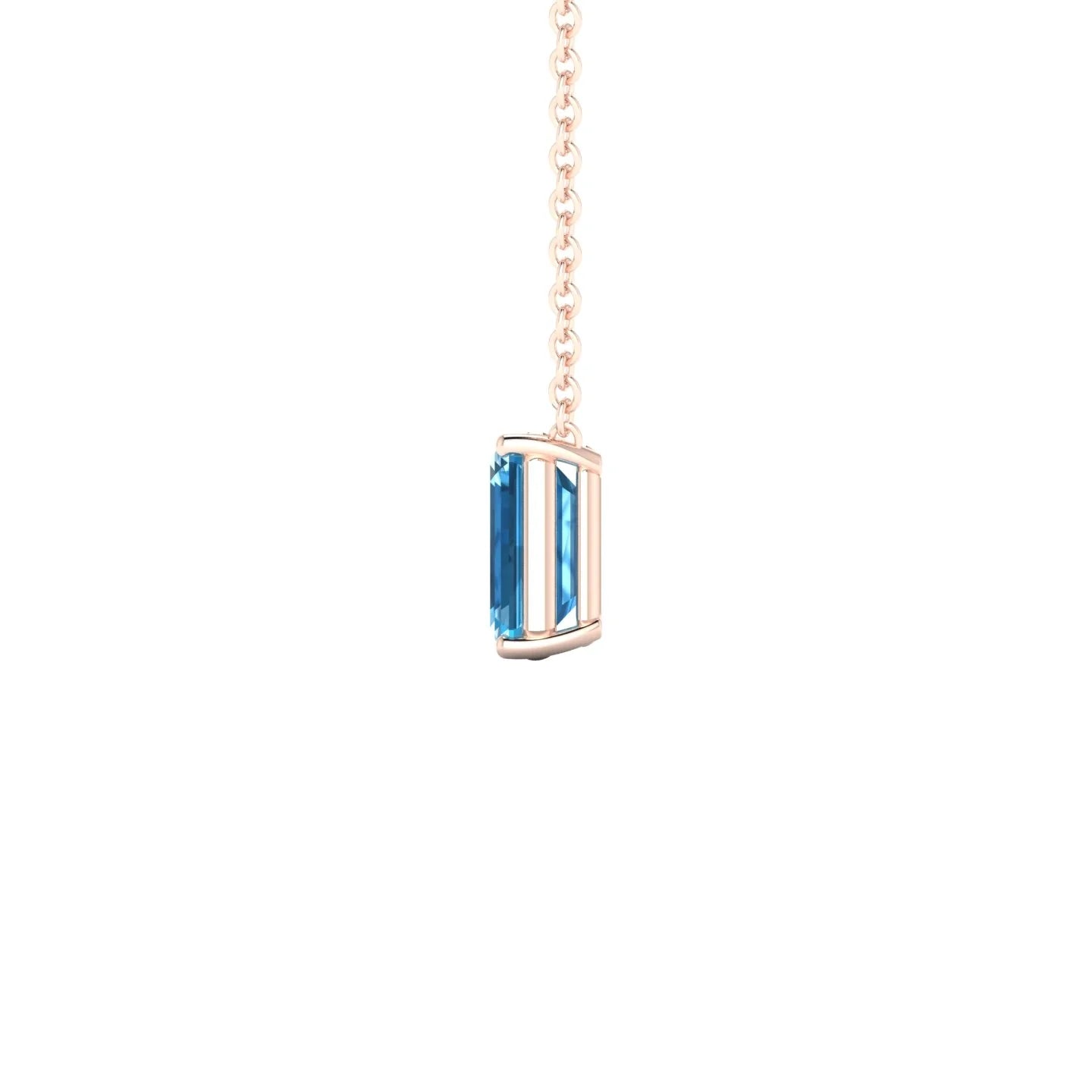 Radiance | 18k Rose Gold 7 x 5 mm Emerald Topaz Pendant