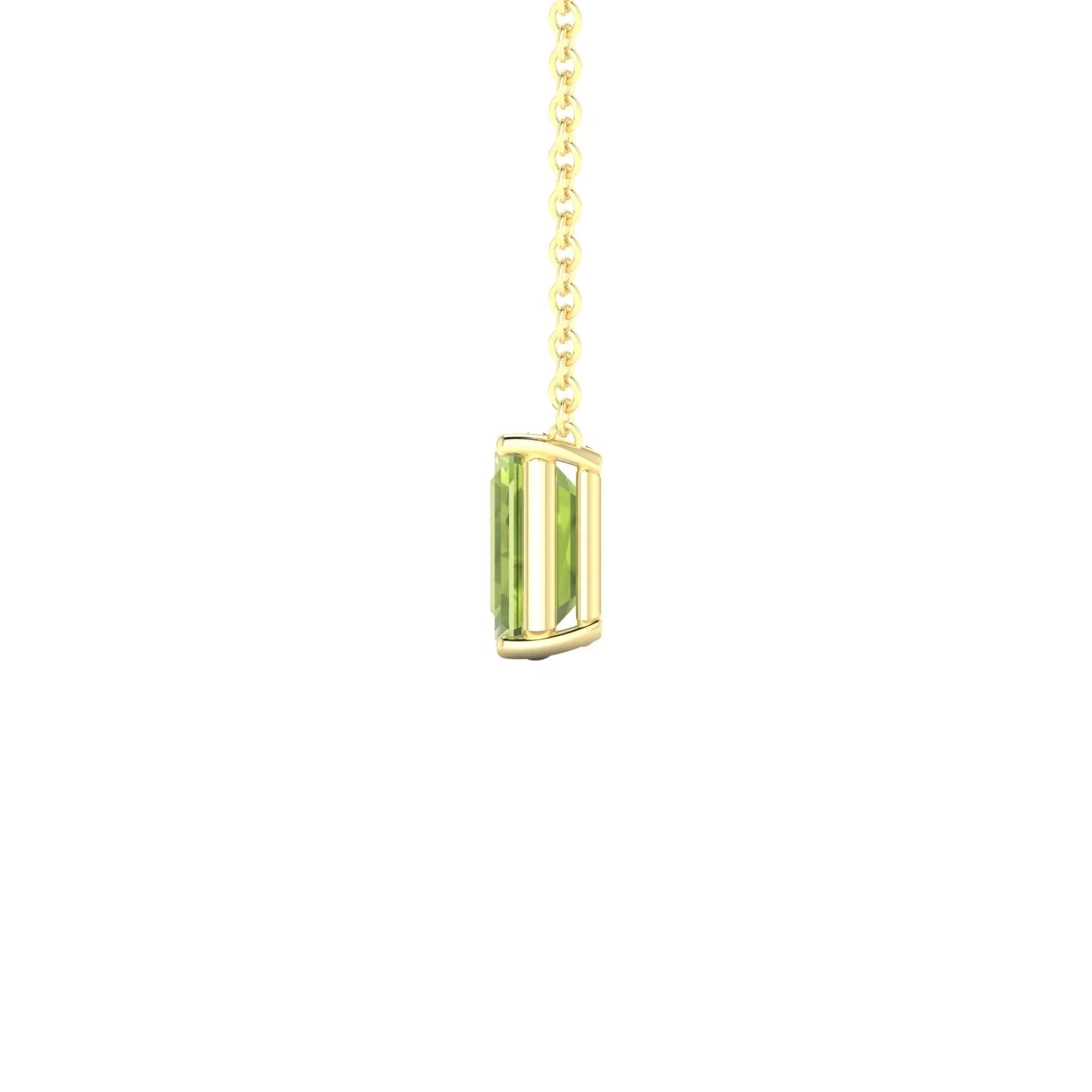 Radiance | 18k Yellow Gold 7 x 5 mm Emerald Peridot Pendant