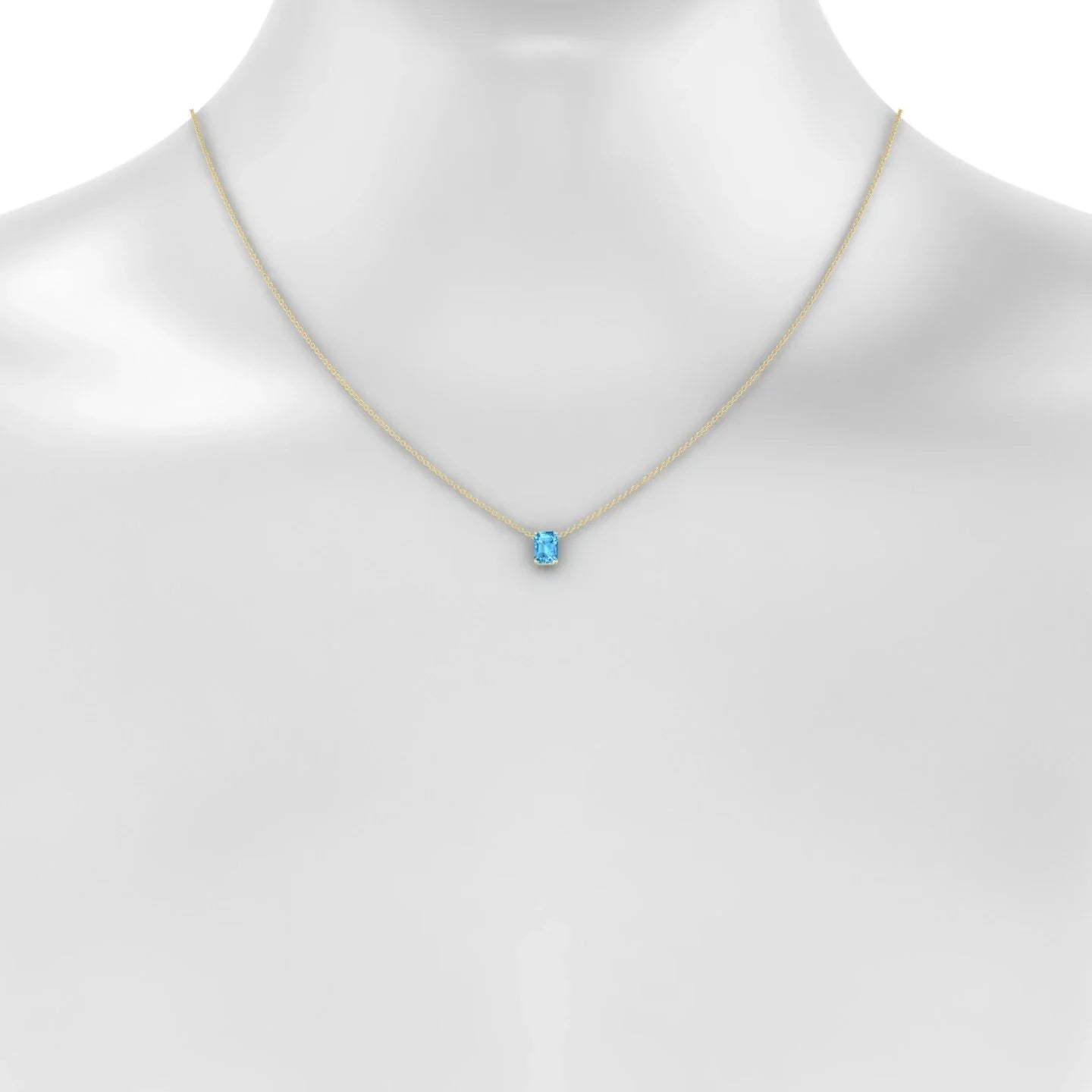 Radiance | 18k Yellow Gold 7 x 5 mm Emerald Topaz Pendant