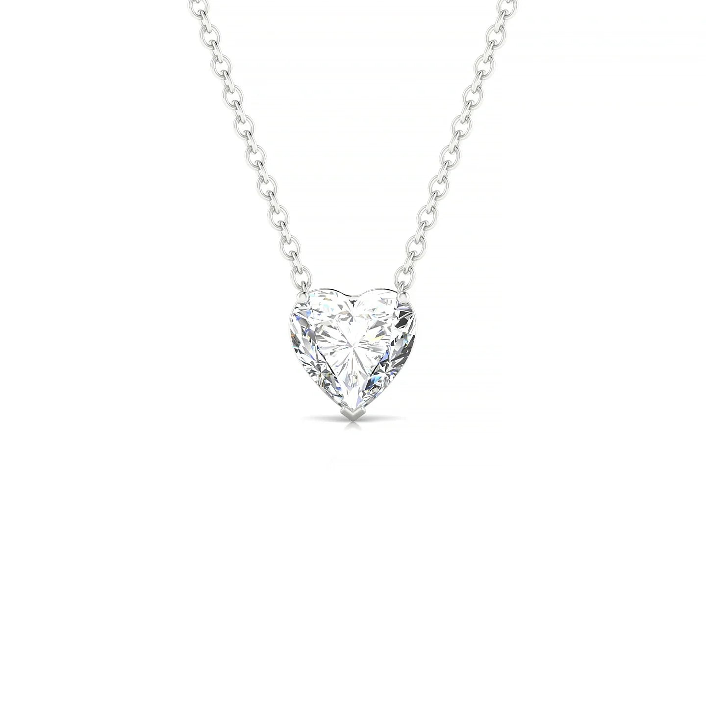 Radiance | 18k White Gold 5.5 mm Heart Diamond Pendant