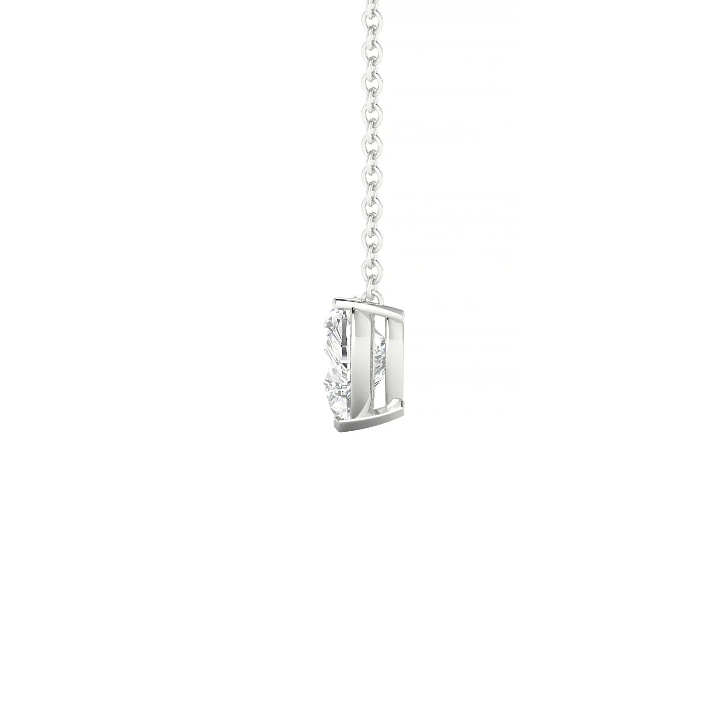 Radiance | 18k White Gold 5.5 mm Heart Diamond Pendant