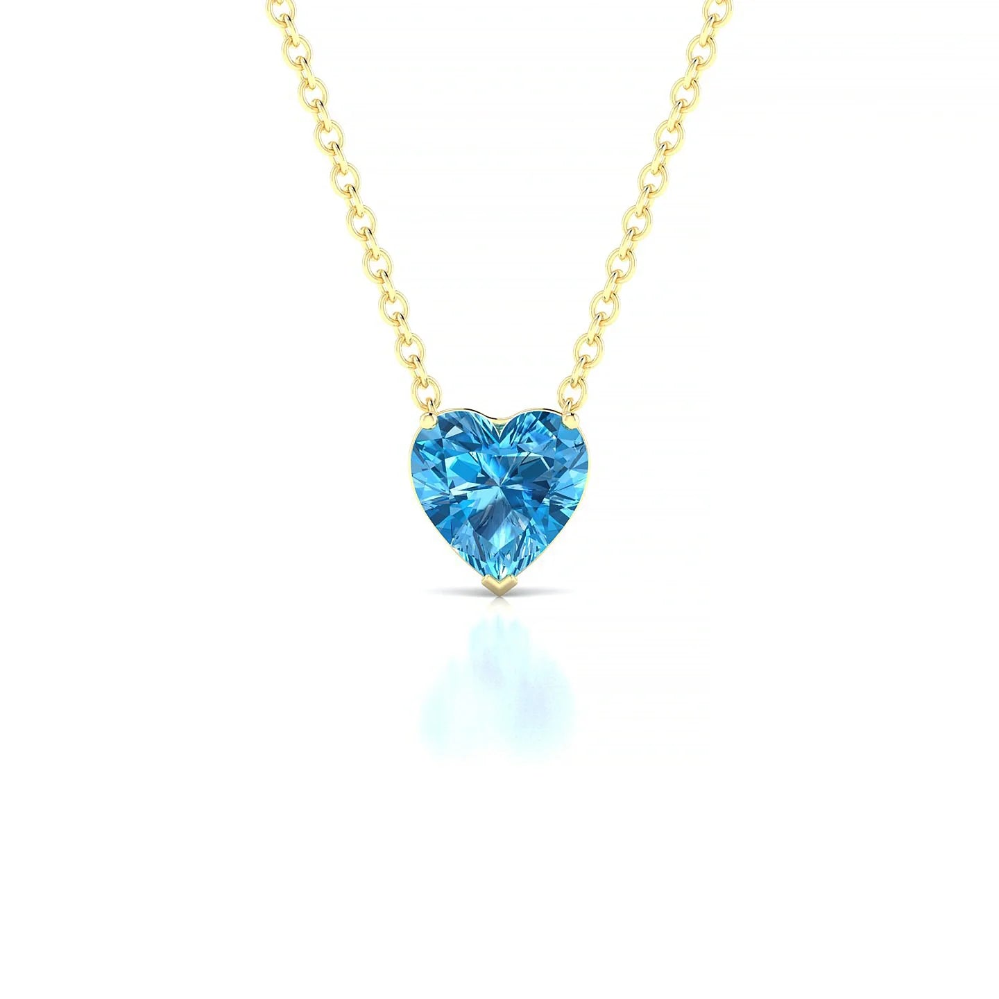 Radiance | 18k Yellow Gold 6 mm Heart Topaz Pendant