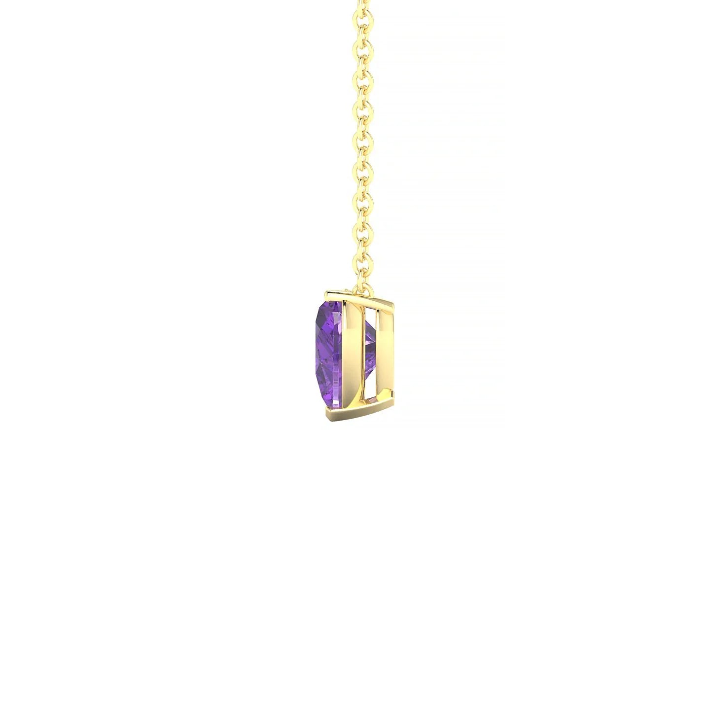 Radiance | 18k Yellow Gold 6 mm Heart Amethyst Pendant