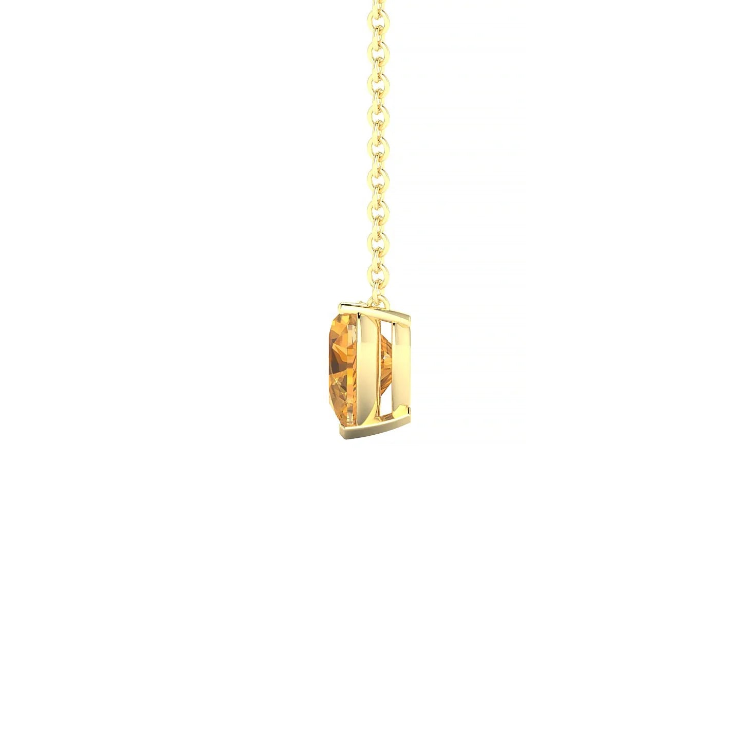 Radiance | 18k Yellow Gold 6 mm Heart Citrine Pendant