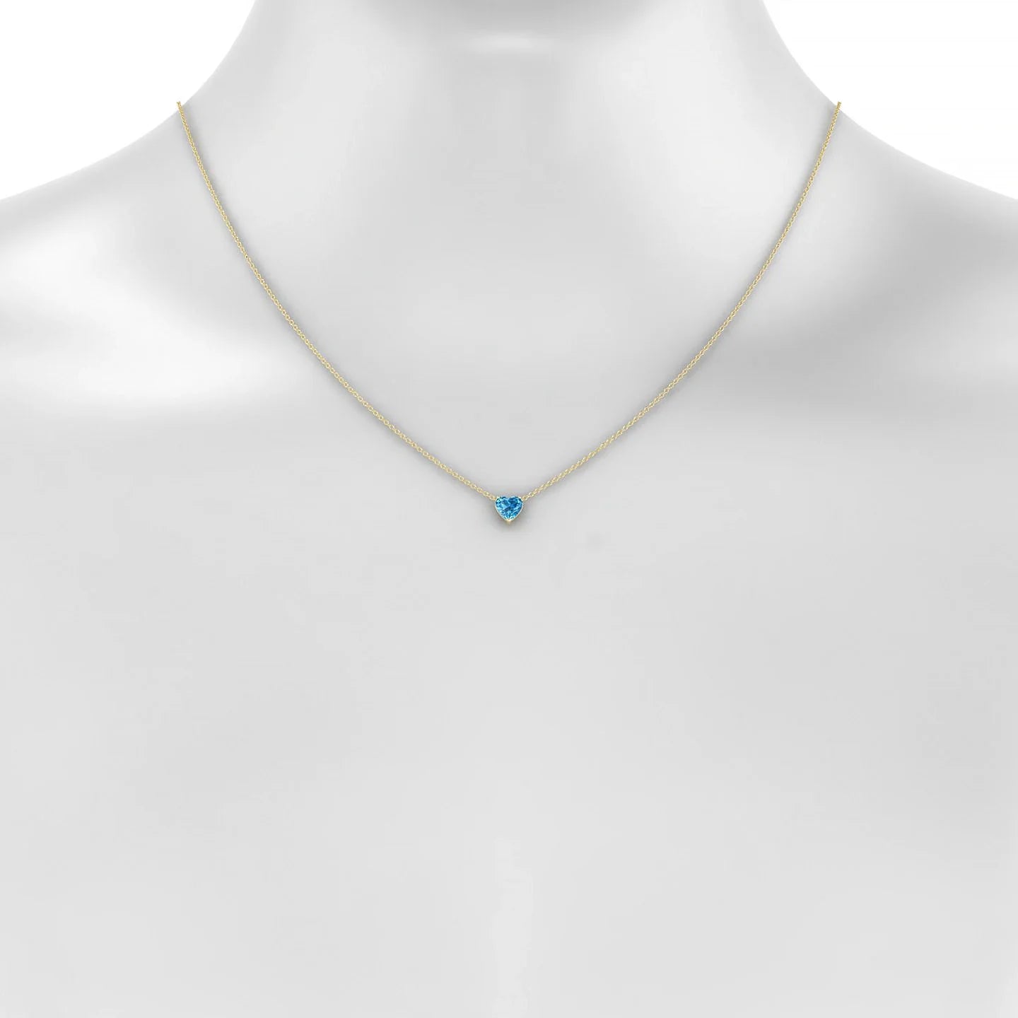 Radiance | 18k Yellow Gold 6 mm Heart Topaz Pendant