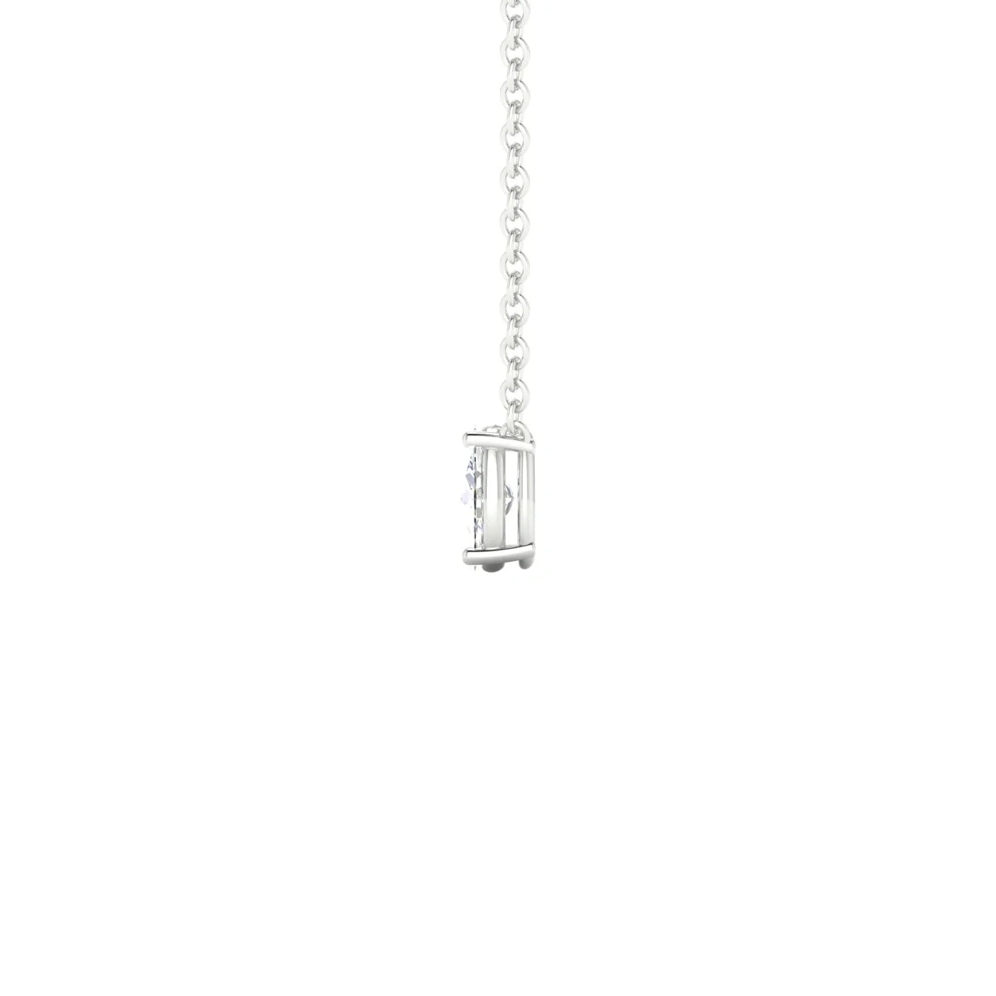 Radiance | 18k White Gold 5 x 3 mm Oval Diamond Pendant