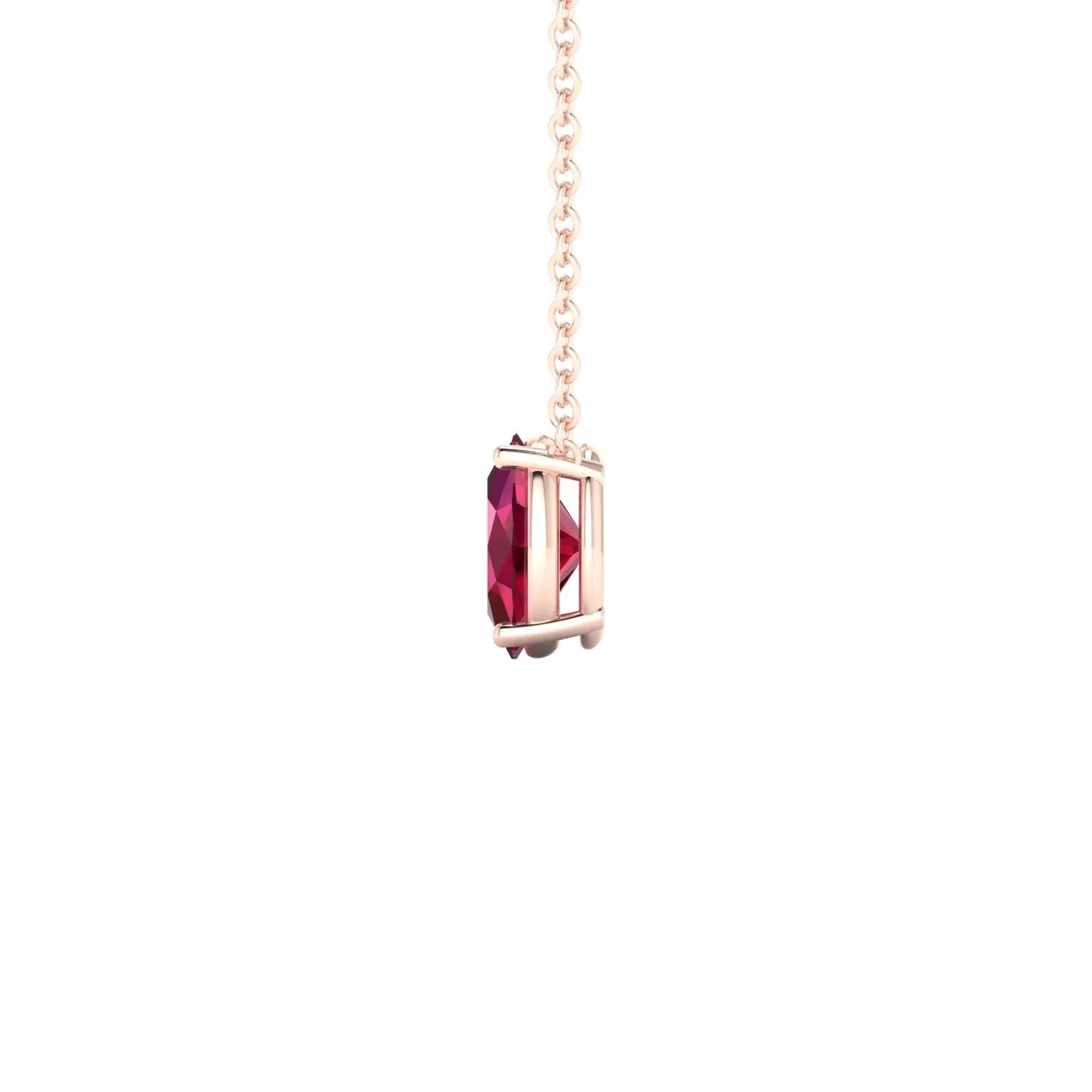 Radiance | 18k Rose Gold 7 x 5 mm Oval Ruby Pendant