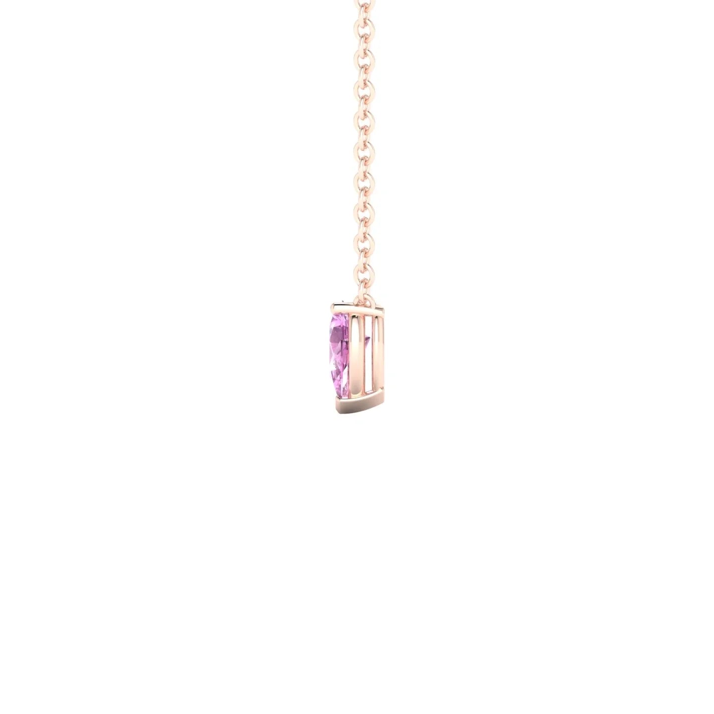 Radiance | 18k Rose Gold 5 x 3 mm Pear Pink Sapphire Pendant