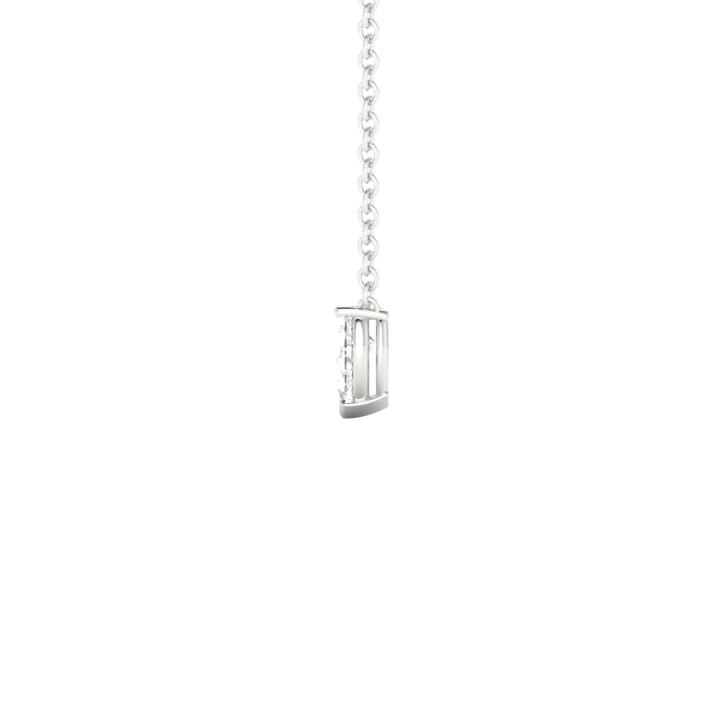 Radiance | 18k White Gold 5 x 3 mm Pear Diamond Pendant