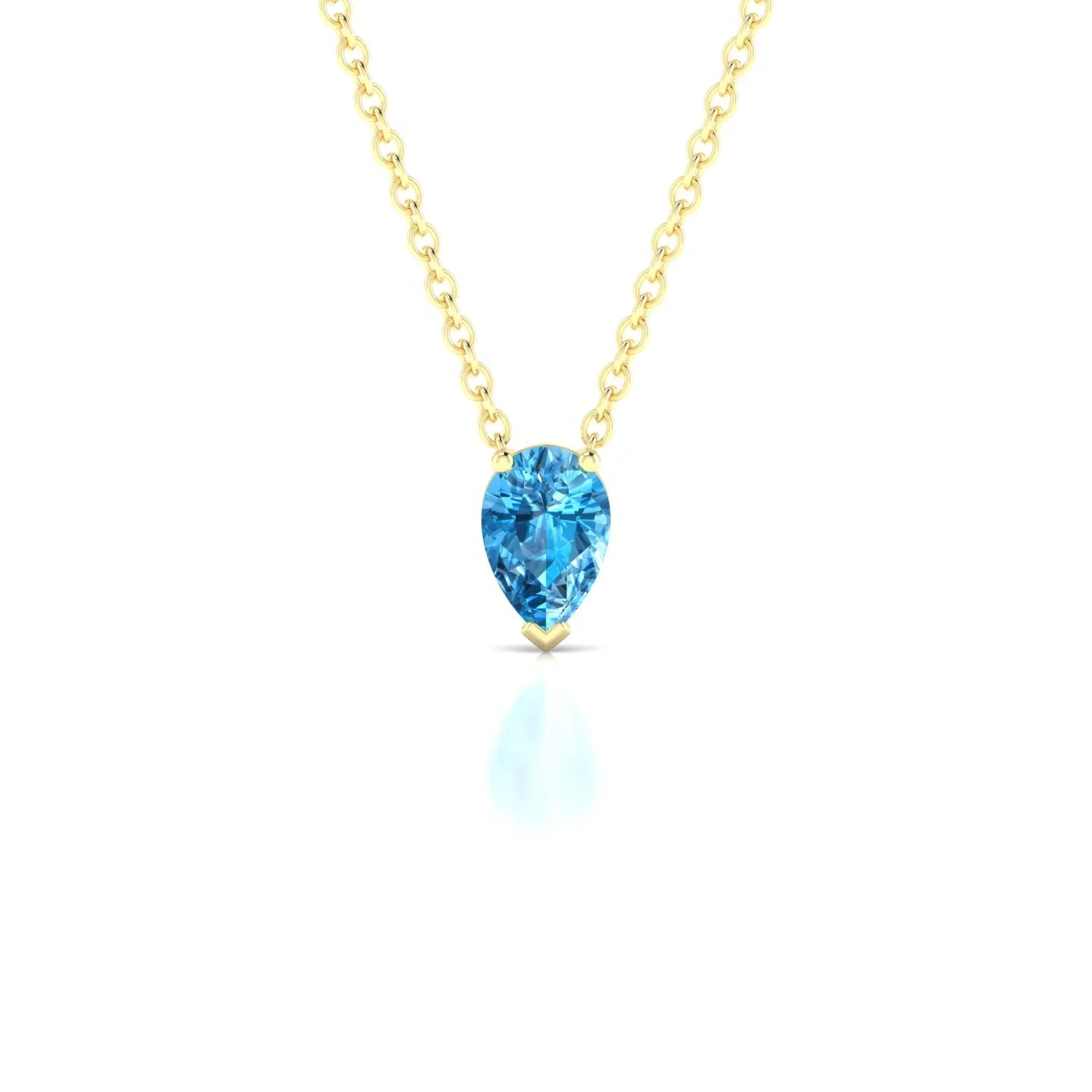 Radiance | 18k Yellow Gold 6 x 4 mm Pear Topaz Pendant