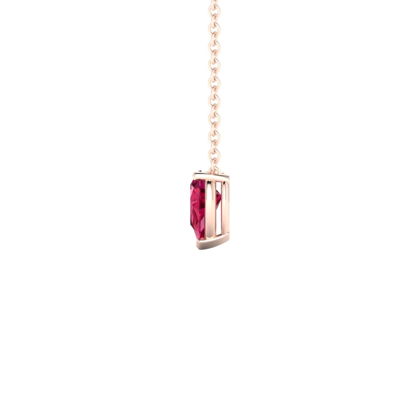 Radiance | 18k Rose Gold 6 x 4 mm Pear Ruby Pendant