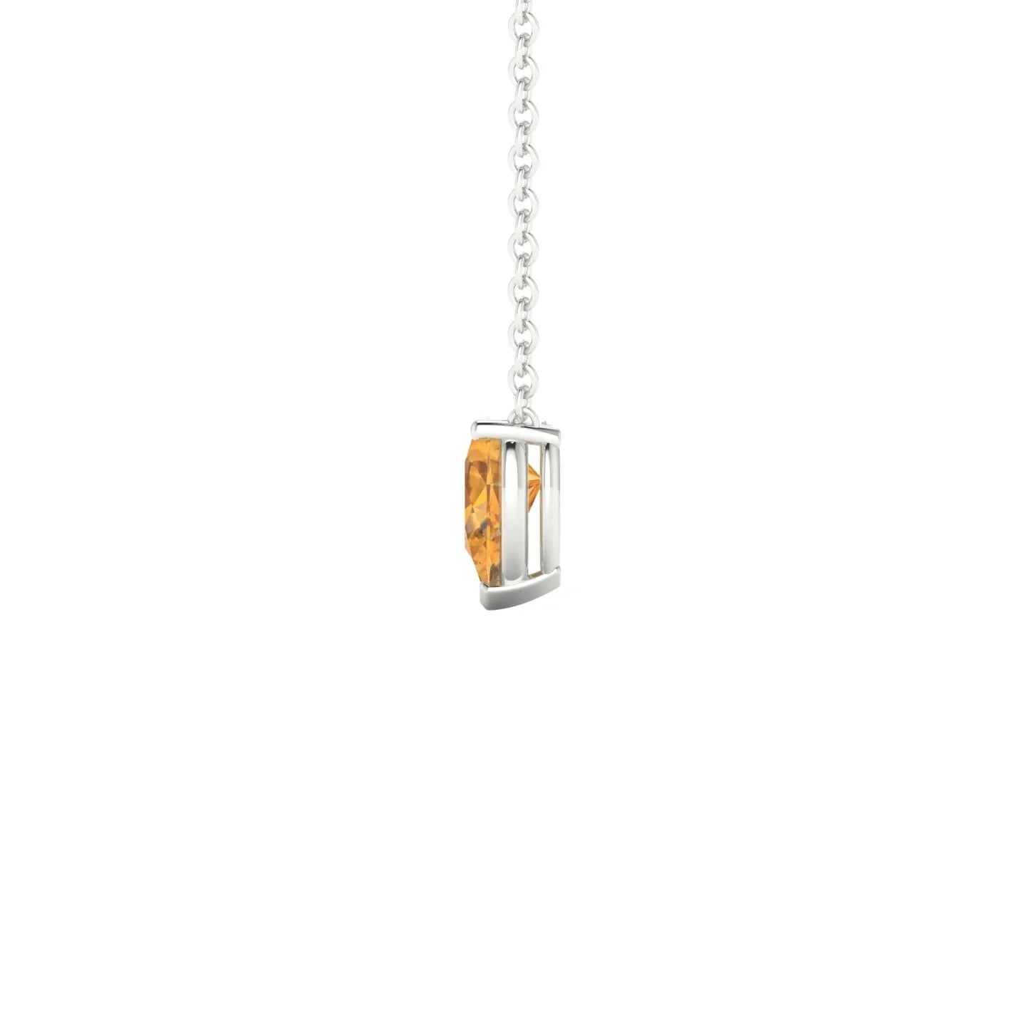 Radiance | 18k White Gold 6 x 4 mm Pear Citrine Pendant