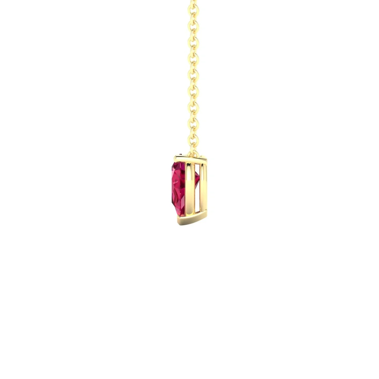 Radiance | 18k Yellow Gold 6 x 4 mm Pear Ruby Pendant