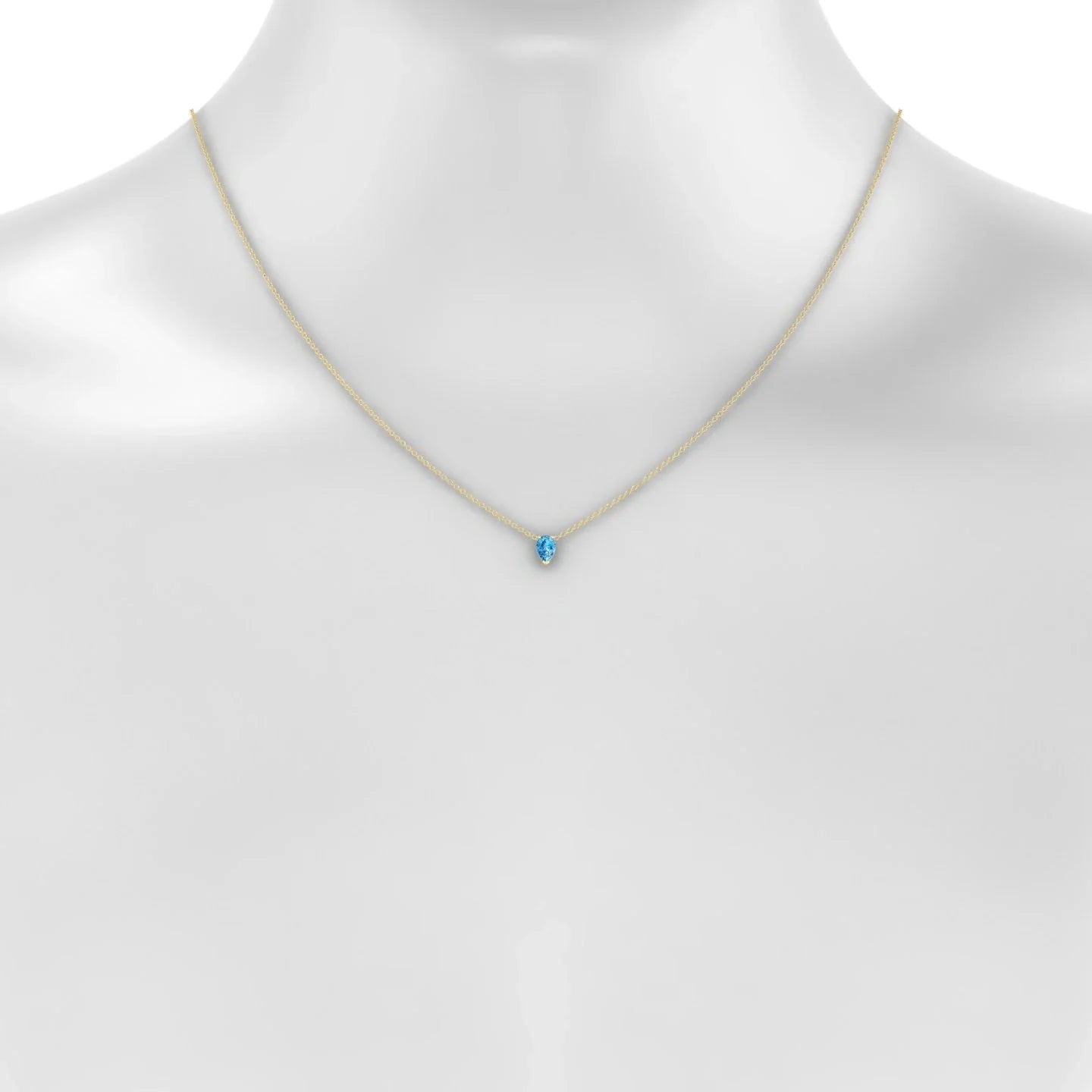 Radiance | 18k Yellow Gold 6 x 4 mm Pear Topaz Pendant