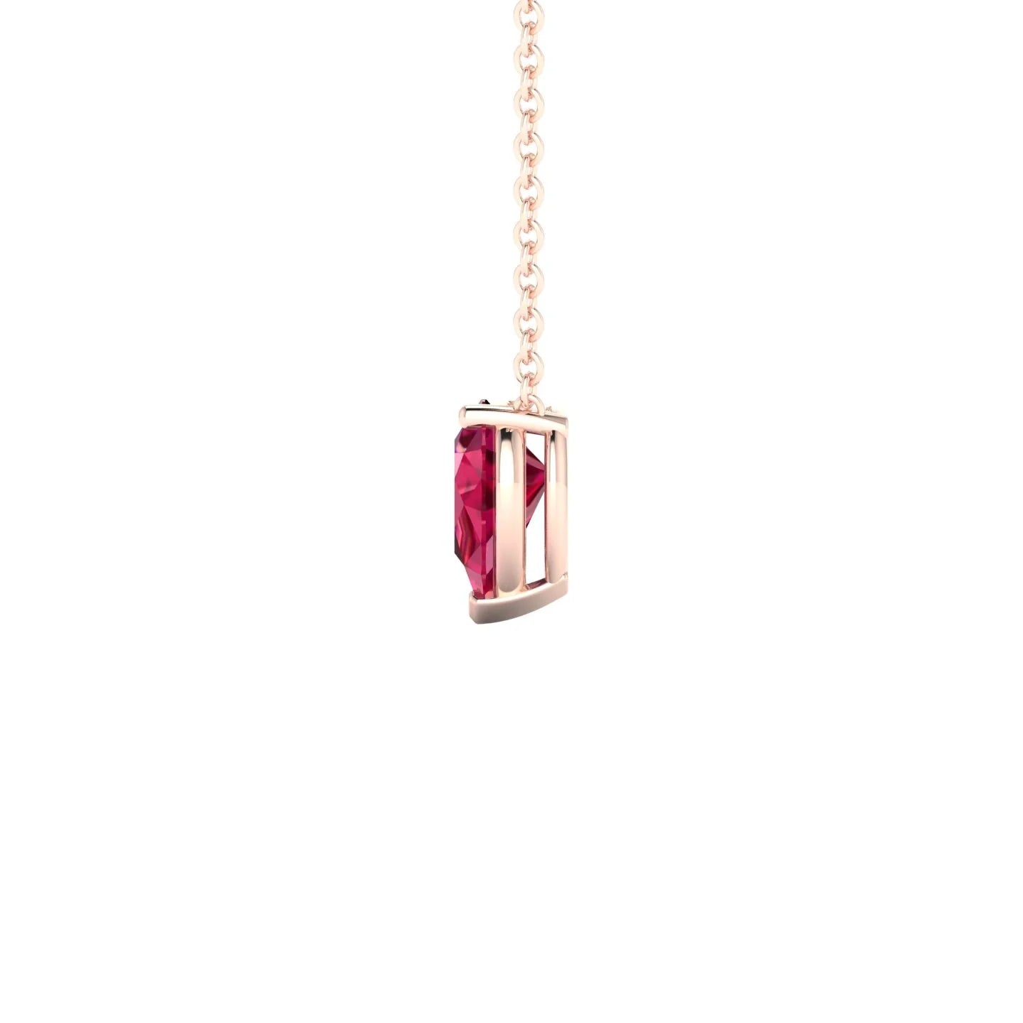 Radiance | 18k Rose Gold 7 x 5 mm Pear Ruby Pendant