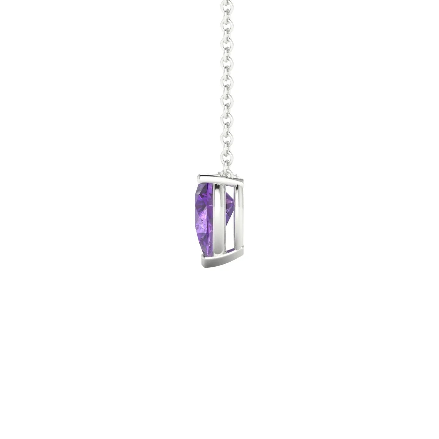 Radiance | 18k White Gold 7 x 5 mm Pear Amethyst Pendant