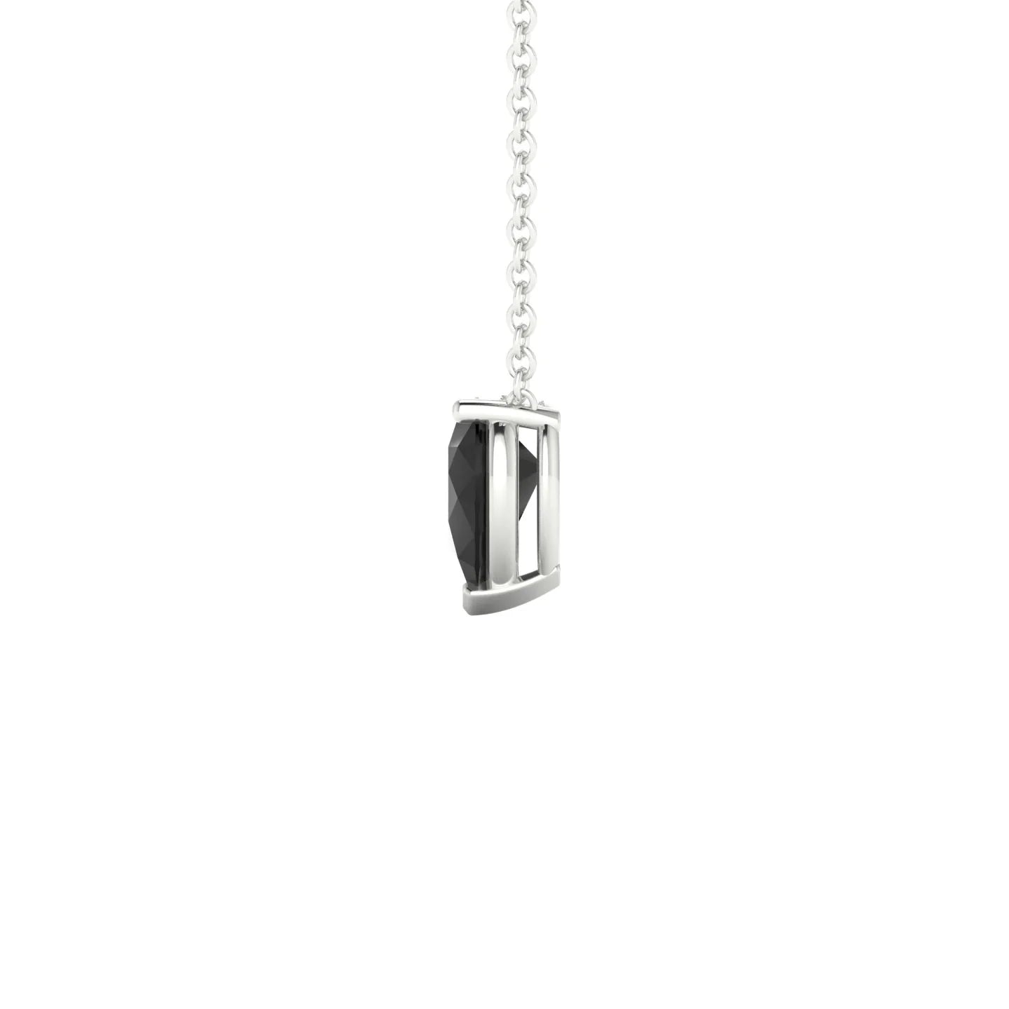 Radiance | 18k White Gold 7 x 5 mm Pear Black Diamond Pendant