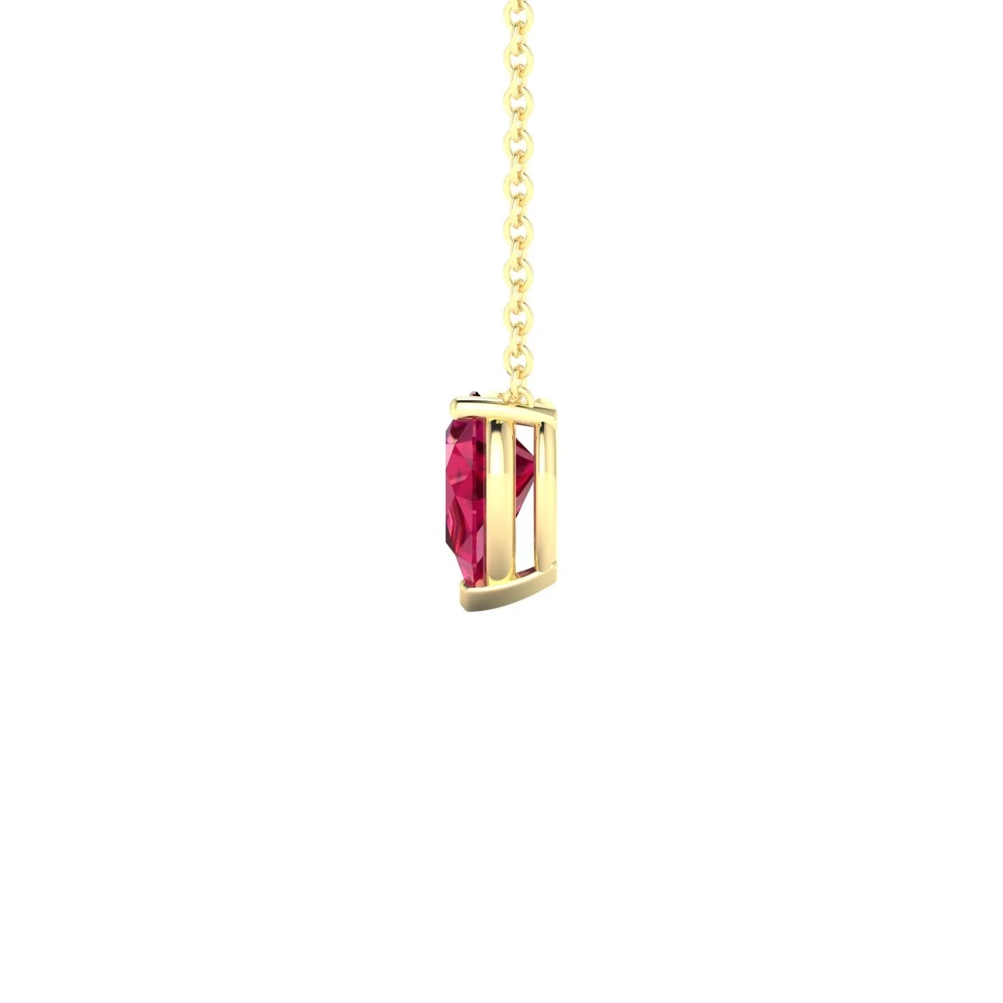 Radiance | 18k Yellow Gold 7 x 5 mm Pear Ruby Pendant