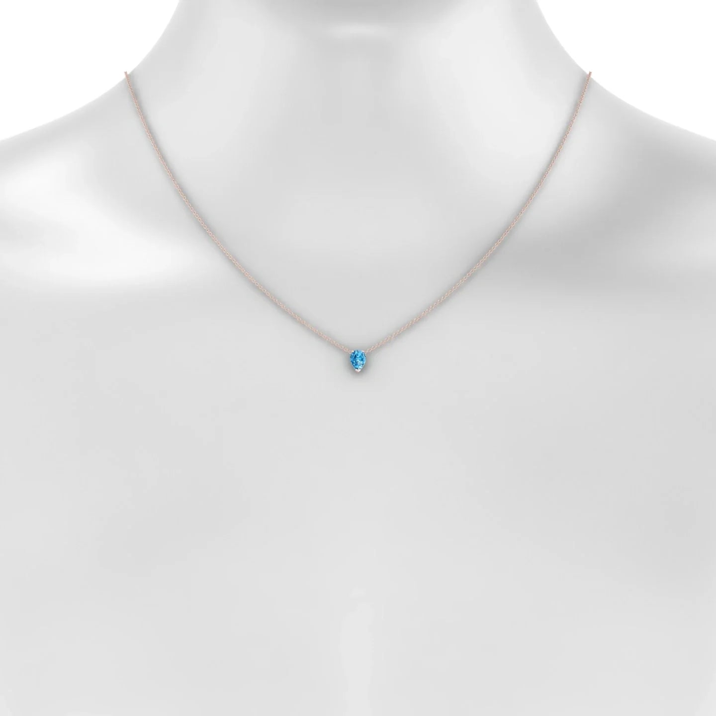Radiance | 18k Rose Gold 7 x 5 mm Pear Topaz Pendant