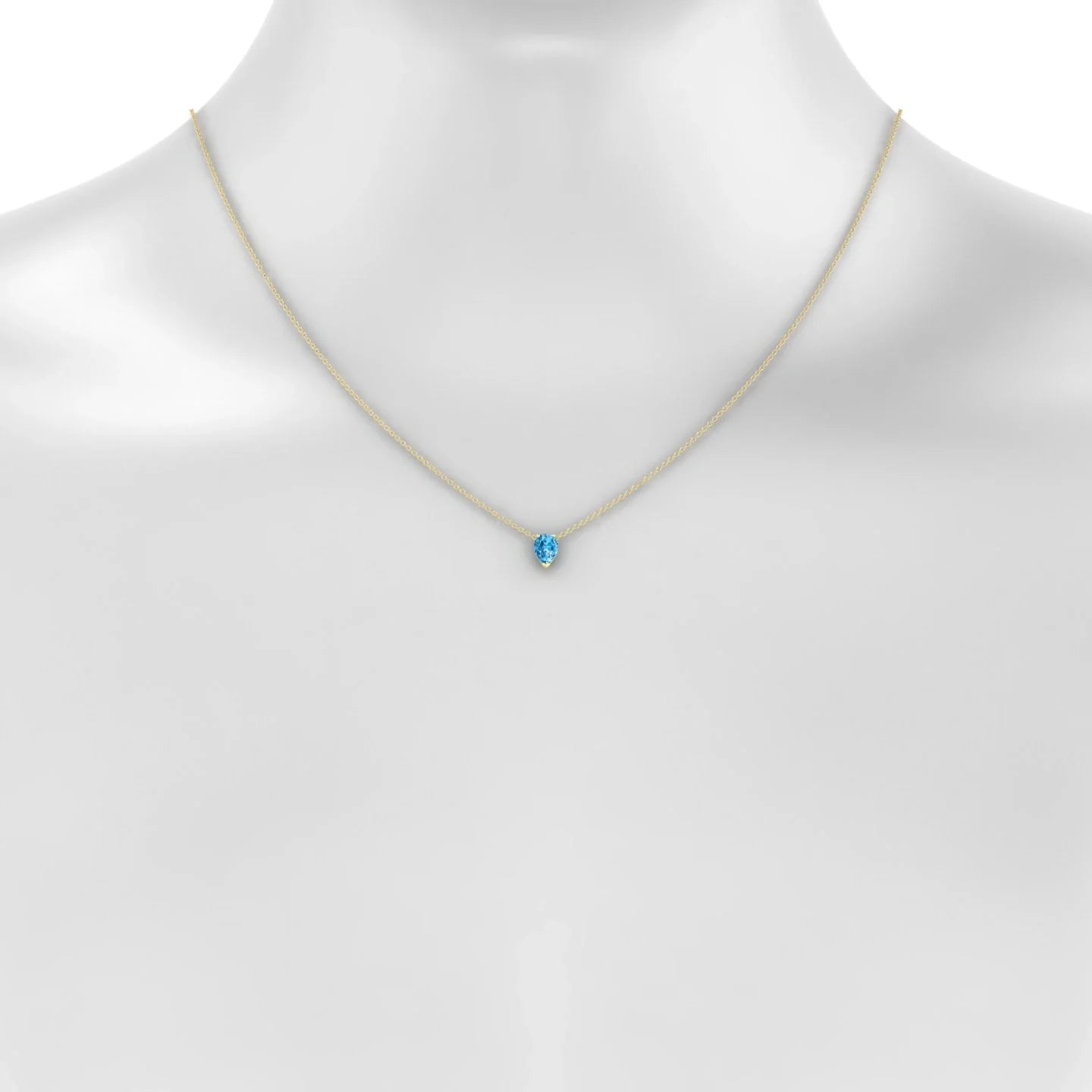 Radiance | 18k Yellow Gold 7 x 5 mm Pear Topaz Pendant