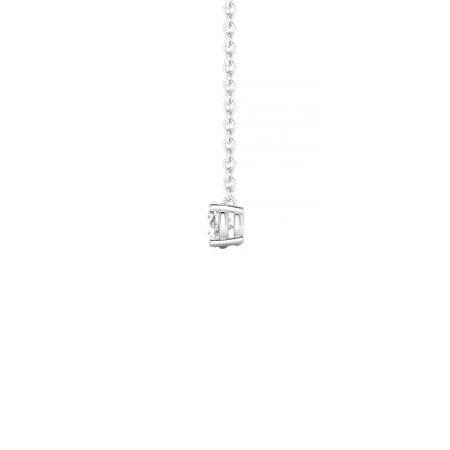 Radiance | 18k White Gold 3.7 mm Round Diamond Pendant