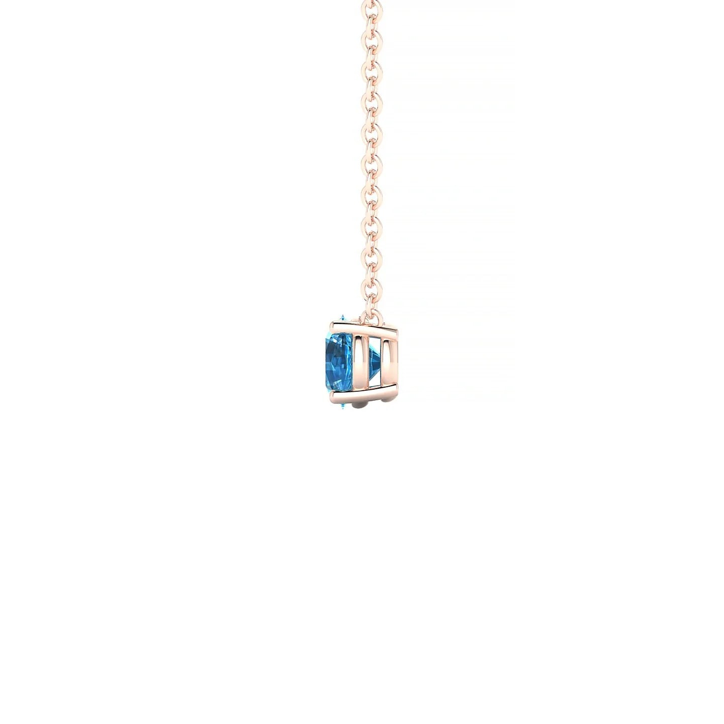 Radiance | 18k Rose Gold 4.5 mm Round Topaz Pendant